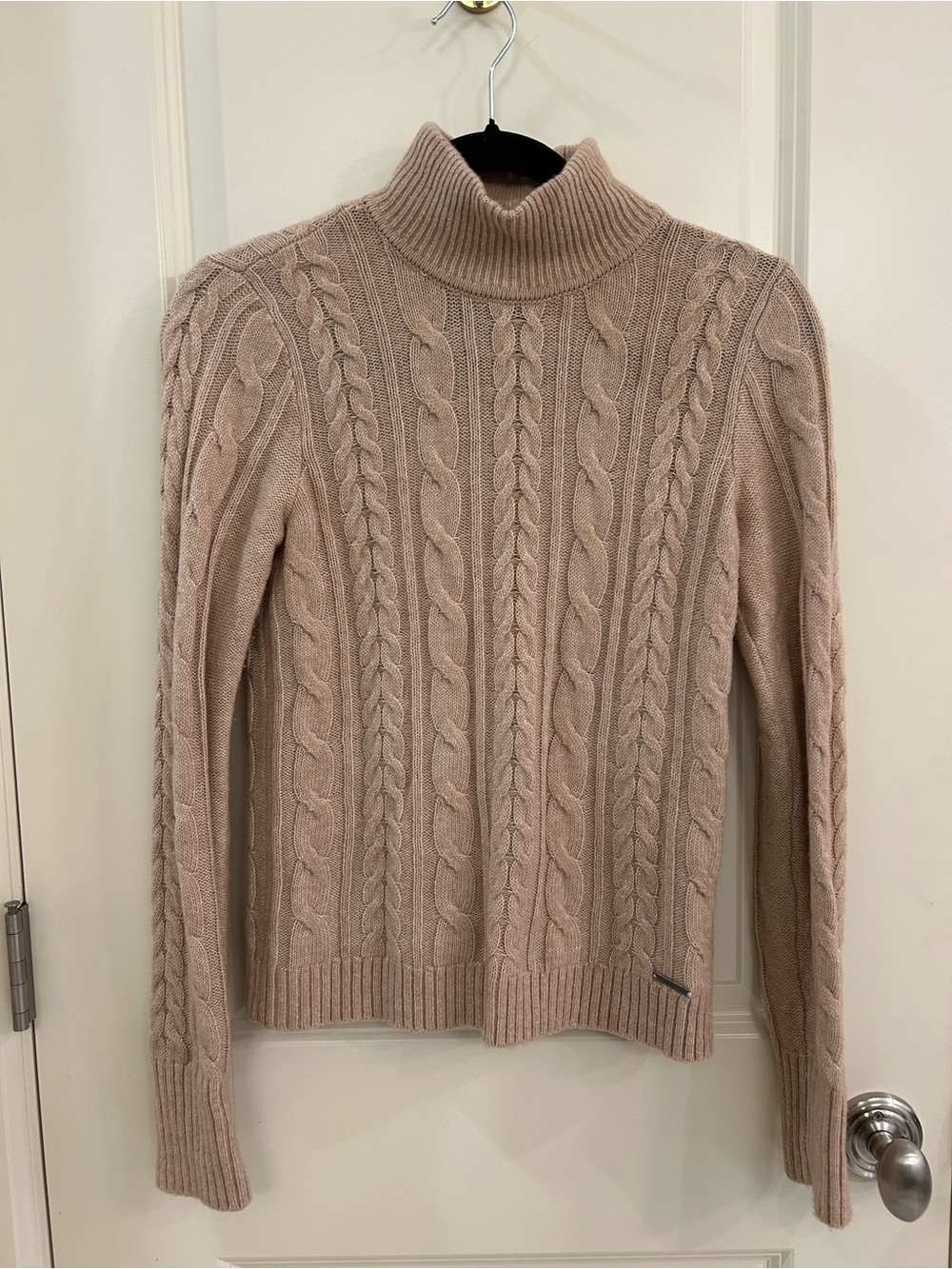 Abercrombie & Fitch Blush Cable Turtleneck Sweater